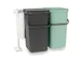 Inbouwafvalemmer Sort & Go 2x16 Liter Jade Donkergrijs