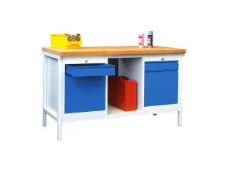 Werkbank 900x1500x700mm 4laden Frame/behuizing Ral7035 Front Ral5010 - 2
