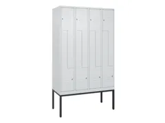 Z-garderobekast,HxBxD 2120x1200x500mm,vak B 150/300mm,cil.-slot