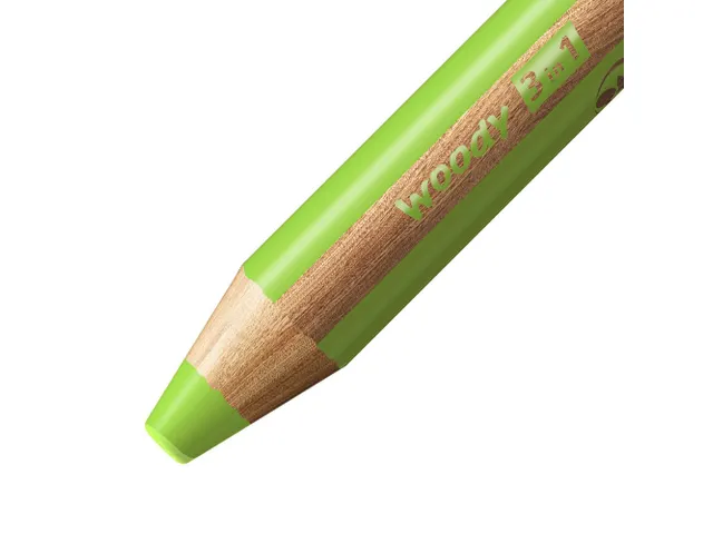 Kleurpotloden STABILO 880 woody 3 in 1 multitalent lichtgroen