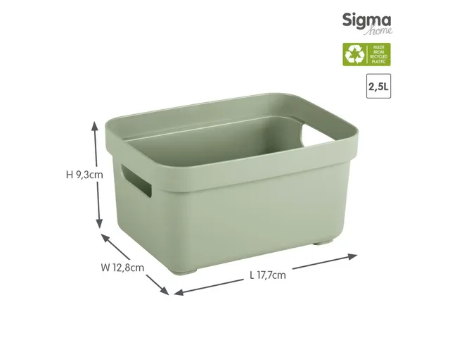Boîte de rangement Sigma Home 17,7x12,8x9,3cm vert clair 2,5L