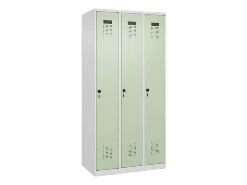 locker,HxBxD 1850x900x500mm,3vak,vak B 300mm,draaigrendel