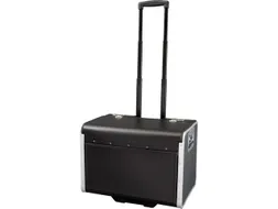 Trolley pilotenkoffer Alassio PARMA zwart imitatieleer.
