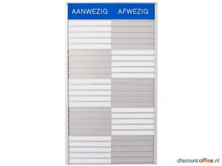 In-uit Bord 20 Namen Aluminium Aan/afwezigheidsbord - 1