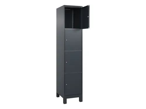 lockerkast,HxBxD 1950x400x500mm,1x4vakken,vak B 400mm,cil.-slot,voeten