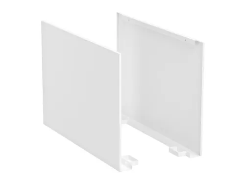 zijpanelenset,v. werktafel,HxBxD 504x62x748mm,staal,lichtgrijs