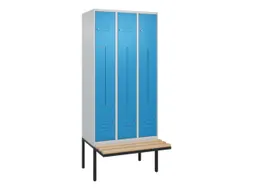 Z-garderobekast,HxBxD 2120x900x815mm,6vak,vak B 300mm,cil.-slot