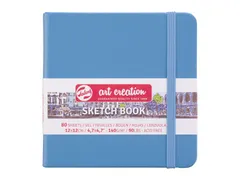 Schetsboek Talens Art Creation 80 witte vellen 140gr 120x120mm blauw