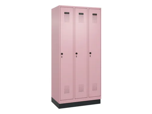 locker,HxBxD 1950x900x500mm,3vak,vak B 300mm,draaigrendel,sokkel