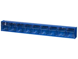 Assortimentsbak Hxbxd 80x600x65mm 9bakken Polystyreen Blauw