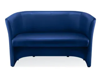 Bank Echt Leer Zit Hxbxd 46x106,6x49cm Totale Hxb 77x129cm Donkerblauw - 1