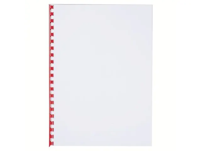 Bindrug GBC 8mm 21-rings A4 rood 100stuks