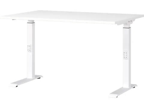 In hoogte verstelbaar bureau,HxBxD 680-910x1200x800mm,blad wit