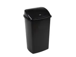 Afvalbak met Swing deksel 50 Liter Zwart