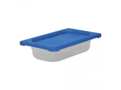 Caterchef Gastronoom voedseldoos PP 1/4 GN 65mm met blauwe deksel
