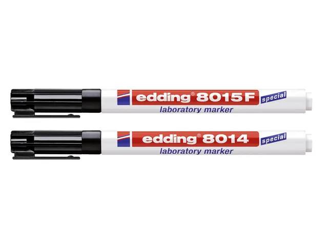 Viltstift edding 8014 laboratory ronde punt 1mm F zwart