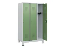 schoollocker,HxBxD 1630x900x500mm,3vak,vak B 300mm,cil.-slot,voeten