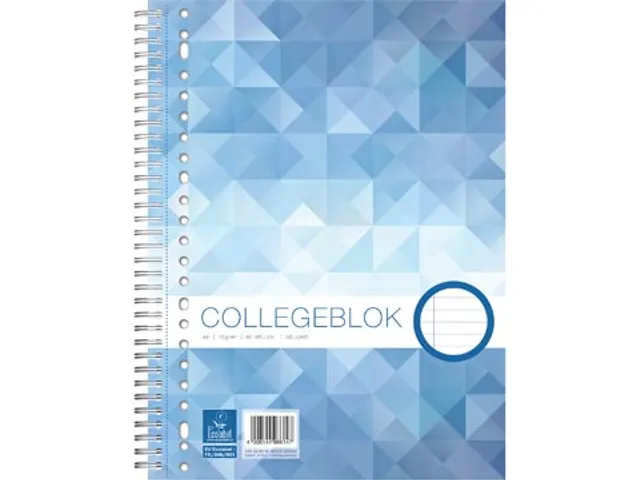 Collegeblok WORK A4+ lijn 23-gaats 80vel 70 gram