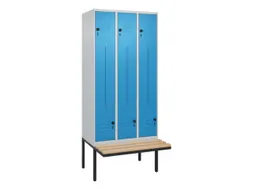 Z-garderobekast,HxBxD 2120x900x815mm,6vak,vak B 300mm,draaigrendel