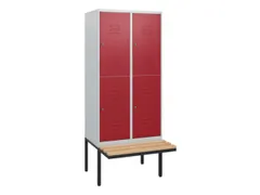 Dubbeldekse dekenkist,HxBxD 1950x800x815mm,2x2vak.,vak B 400mm