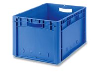 Euronorm Stapelkrat Pp 270x600x400mm Inhoud 52l Geribde Bodem Blauw
