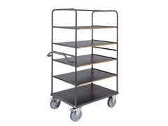 Etagewagen,Draagverm. 500Kg,5Etage(S),Houten Plaat