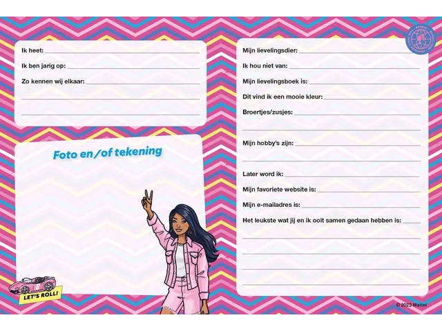Vriendenboek Interstat Barbie