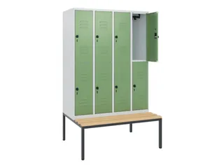 Dubbeldekse dekenkist,HxBxD 1950x1200x815mm,4x2vak.,vak B 300mm - 2