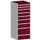 ladekast HxBxD 1600x650x650mm 9laden RAL7035 front RAL3004