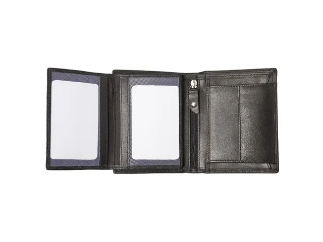 Portefeuille Alassio 12x9.5x2.5cm Leer zwart