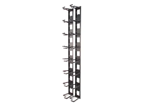 Verticale kabelorganizer, 8 kabelringen, nul U