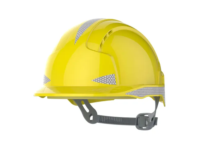 Veiligheidshelm Evolite CR2 Geel Abs Met Reflectie 6-punts draaiknop