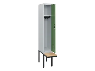 locker met bank,HxBxD 1950x300x815mm,1vak,vak B 300mm,cil.-slot - 2