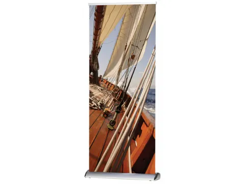 Roll-Banner Deluxe 100x160-225 cm Zilver
