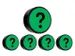 Magneet vraagteken 35mm groen 5 stuks