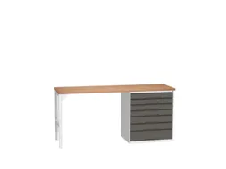 werkbank,HxBxD 930x2000x600mm,multiplexblad,2voeten/1container