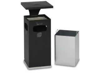 Combi-Asbak Donker Antraciet 955x500x500mm 3 Inworpopeningen - 1