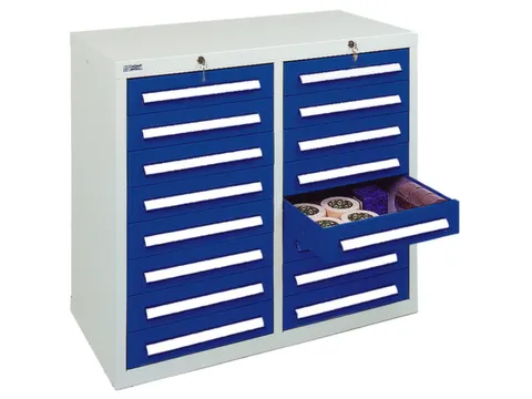 ladekast HxBxD 900x1000x500mm 16laden vergrendeling RAL7035 RAL5010