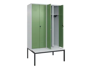locker voor scheiding van kleding,HxBxD 2120x1200x815mm,4vak - 2