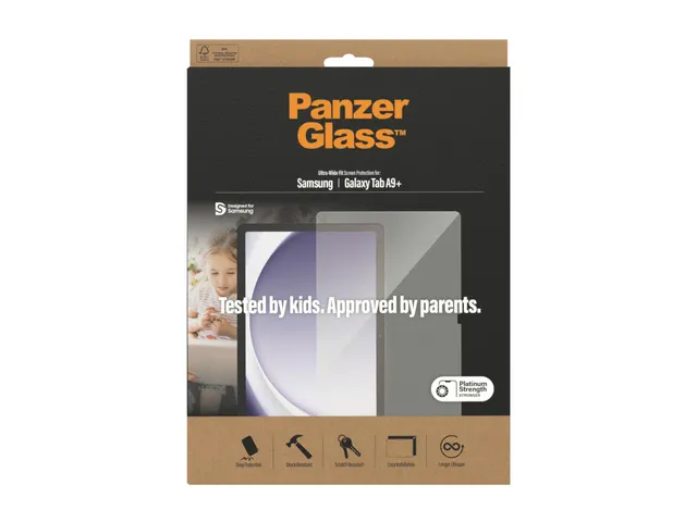PanzerGlass Samsung Galaxy Tab A9+, Gehard glas, Polyethyleentereftala