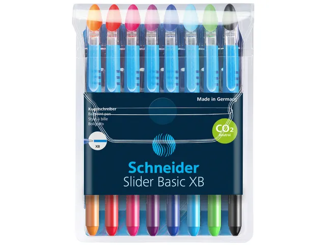 Rollerpen Slider Basic Colours extra breed etui à 8 stuks