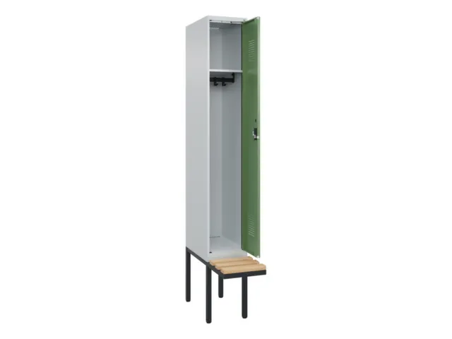 locker met bank,HxBxD 2120x300x815mm,1vak,vak B 300mm,cilinderslot