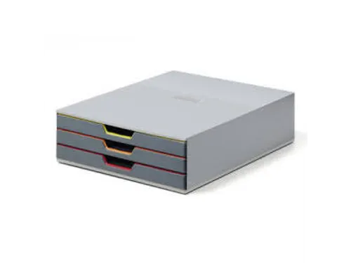 Ladenbox Durable Varicolor 3 laden grijs