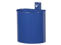 Afvalbak Staalplaat 20 Liter Open Uitvoering Wandhouder Kobaltblauw