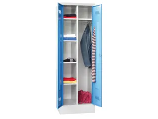kleding-/wasgoedkast,HxBxD 1850x600x500mm,RAL7035,front RAL5010 - 3