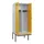PBM-locker met bank,HxBxD 2120x800x815mm,2vak,vak B 400mm,draaigrendel