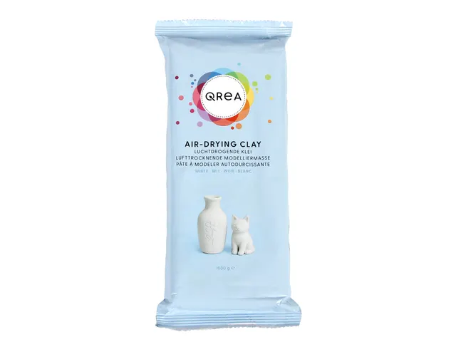 Klei Qrea luchtdrogend wit 1000 gram