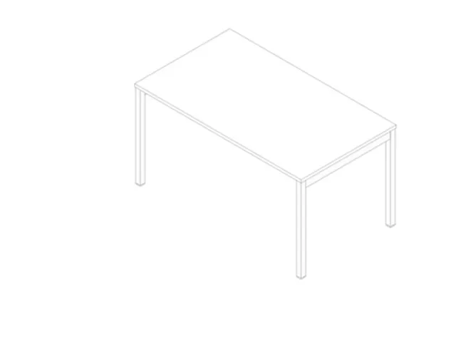 bureau HxBxD 730x1400x800mm blad wit 4-voeten wit