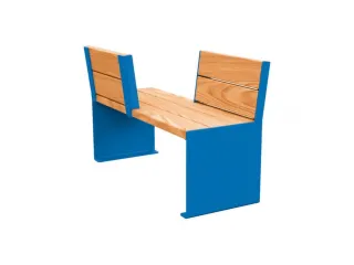 zitbank,B 1200mm,3latten,hout-zitting licht eikenhout,zitting H 450mm - 2