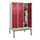 locker met bank,HxBxD 2120x1200x815mm,3vak,vak B 400mm,draaigrendel